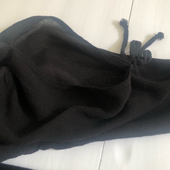 Johnny was calme black gauze tunic dress split sleeves fully lined. Size M - Picture 12 of 12